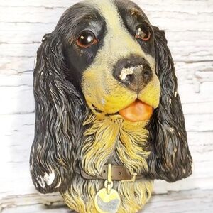 Vintage 60s Bossons Cocker Spaniel Head,  Bossons Dogs of Distinction Chalkware